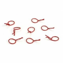 Dynamite Bent Body Clips Red (8) for Parts