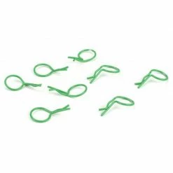 Dynamite Bent Body Clips Green (8) for Parts