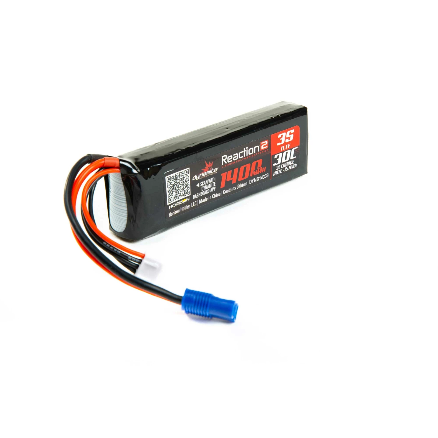 Dynamite 11.1V 1400mAh 3S 30C Reaction 2.0 LiPo Battery: EC3 for Batteries 3 Dynamite 11.1V 1400mAh 3S 30C Reaction 2.0 LiPo Battery: EC3 for Batteries