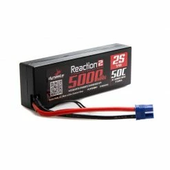 Dynamite 7.4V 5000mAh 2S 50C Reaction 2.0 Hardcase LiPo Battery: EC3 for Batteries