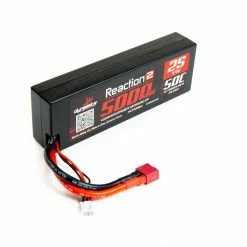 Dynamite 7.4V 5000mAh 2S 50C Reaction 2.0 Hardcase LiPo Battery: Deans for Batteries