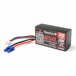 Dynamite 7.4V 650mAh 2S 20C Hardcase LiPo Battery: EC2 for Batteries