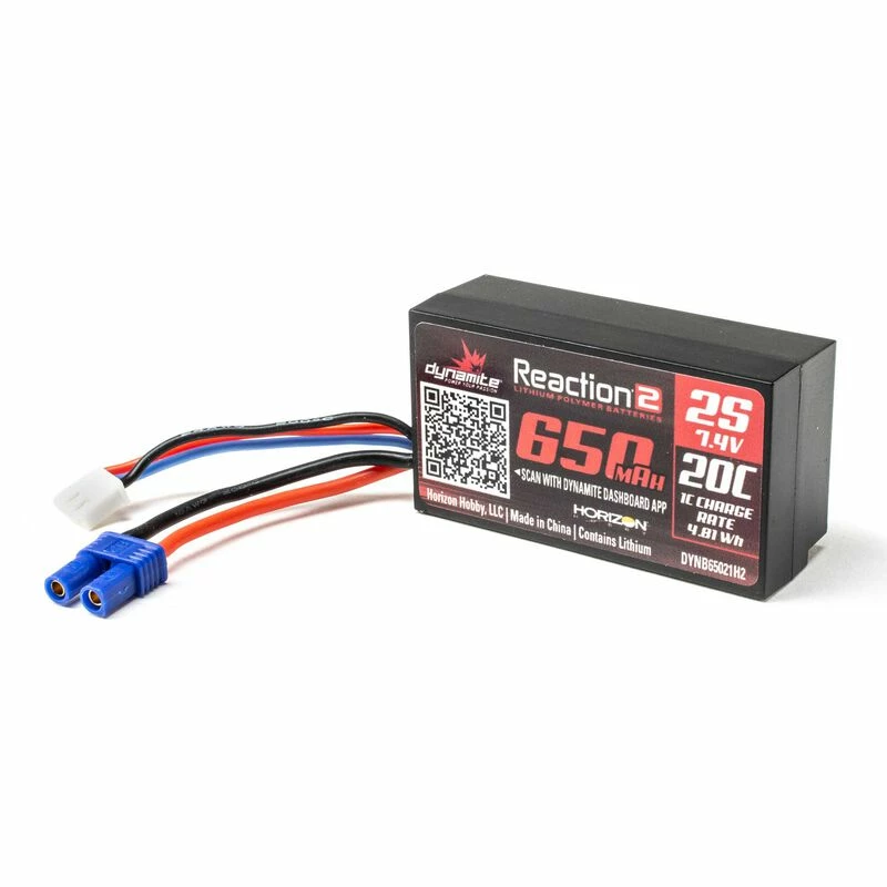 Dynamite 7.4V 650mAh 2S 20C Hardcase LiPo Battery: EC2 for Batteries 3 Dynamite 7.4V 650mAh 2S 20C Hardcase LiPo Battery: EC2 for Batteries
